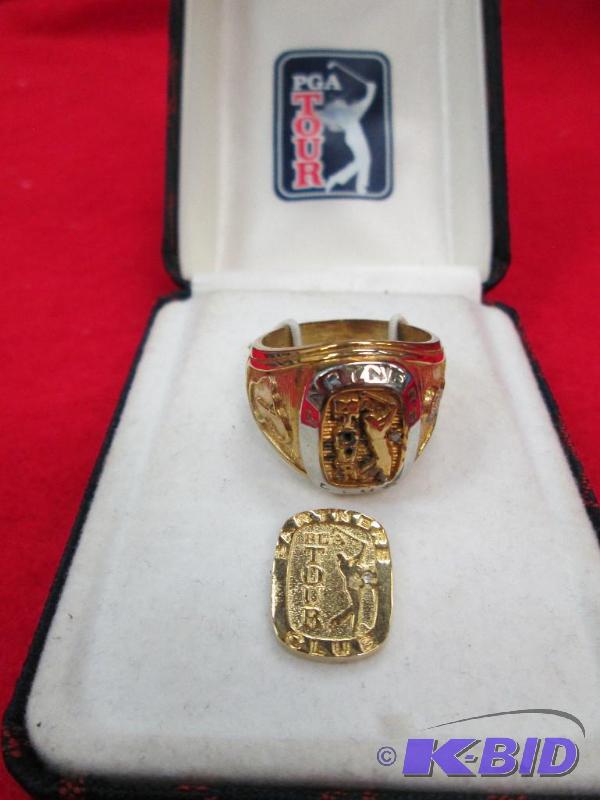 lot 49 image: PGA Tour ring and pin On top is has Partners ...