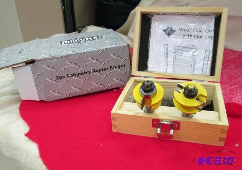 lot 53 image: 2 pc Cabinetry Router Bit Set...