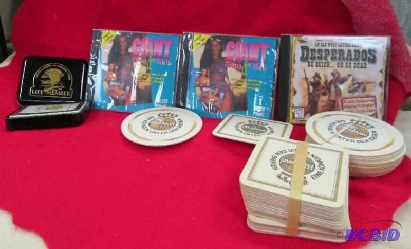 lot 79 image: Warsteiner beer coasters, deck of card in a t...