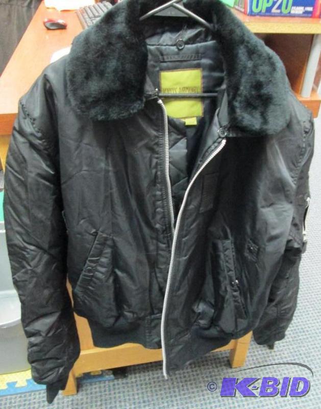 lot 9 image: Flight jacket black mens Large...