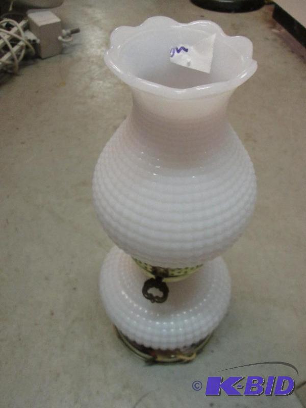 lot 110 image: decortaive white lamp...