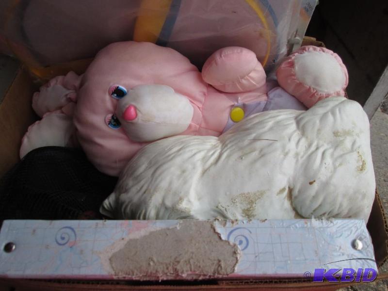 lot 119 image: mixed lot -stuffed bunny, photo album, crafti...