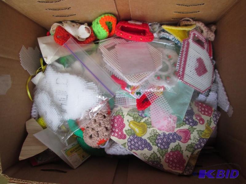 lot 135 image: box of crafting supplies...
