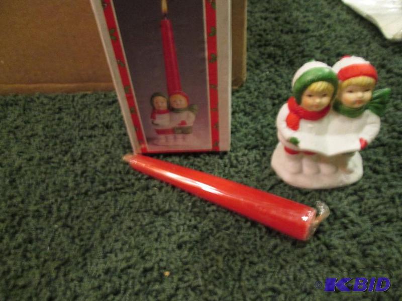 lot 18 image: small carolers taper holder...