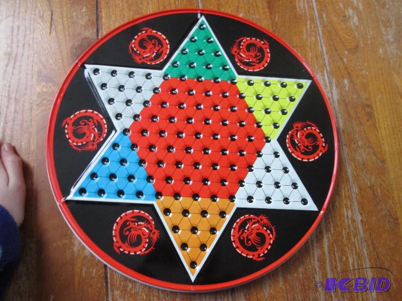 lot 198 image: chinese checker board...