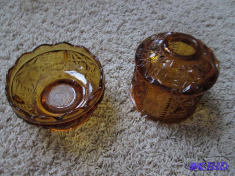 lot 204 image: decorative candle holder with lid...