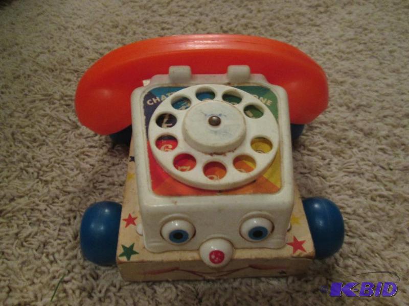 lot 214 image: vintage fisher price dial a phone toy cell ph...