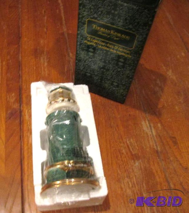 lot 215 image: Thomas Kinkade lighthouse &quotrock of salva...