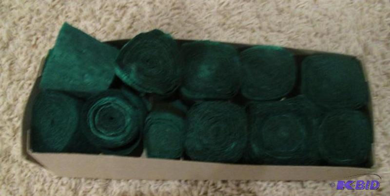 lot 217 image: box of green crepe paper...