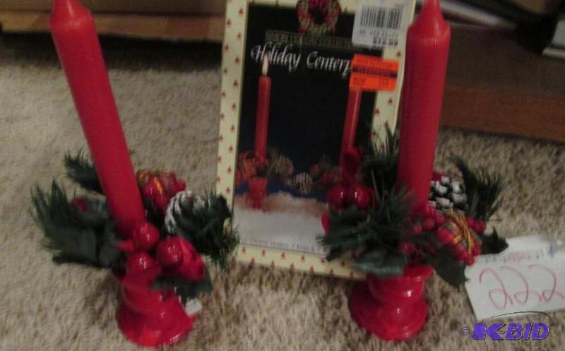 lot 222 image: christmas candle set...