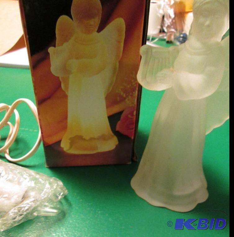 lot 233 image: light up angel statue with plug in...
