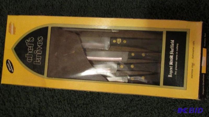 lot 26 image: chefs knifes stainless steal...