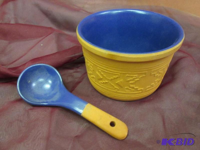 lot 344 image: Salsa dish and spoon...