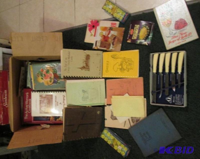 lot 42 image: large lot of books and knife set...