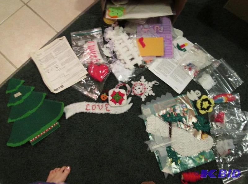 lot 6 image: mixed lot of cross stitch supplies...