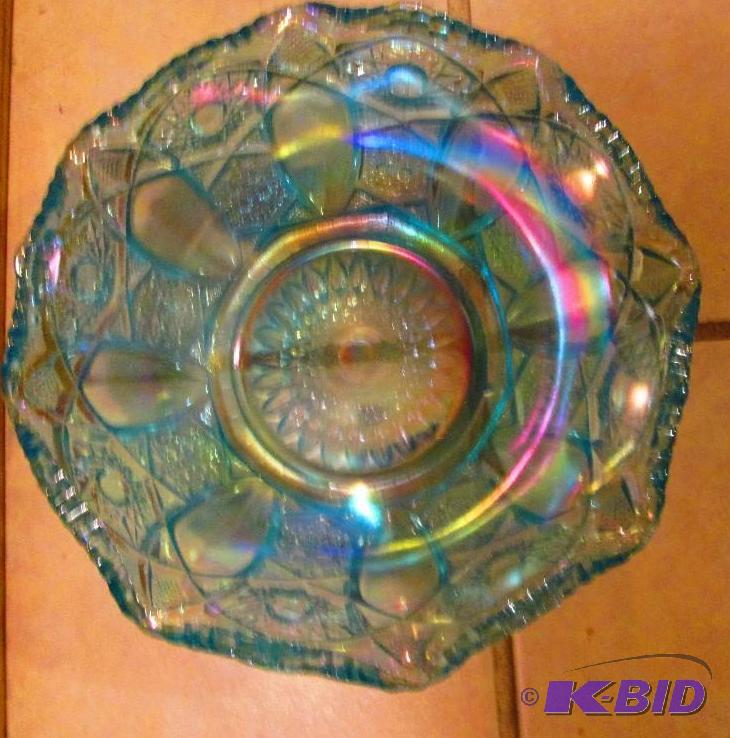 lot 70 image: decorative blues glass bowl...