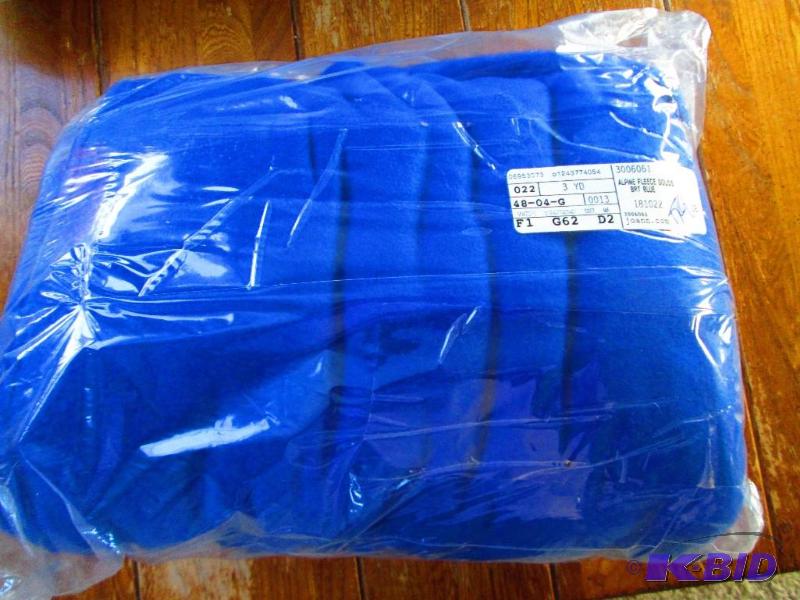 lot 78 image: Alpine fleece solids , brt. Blue, 3 yards...
