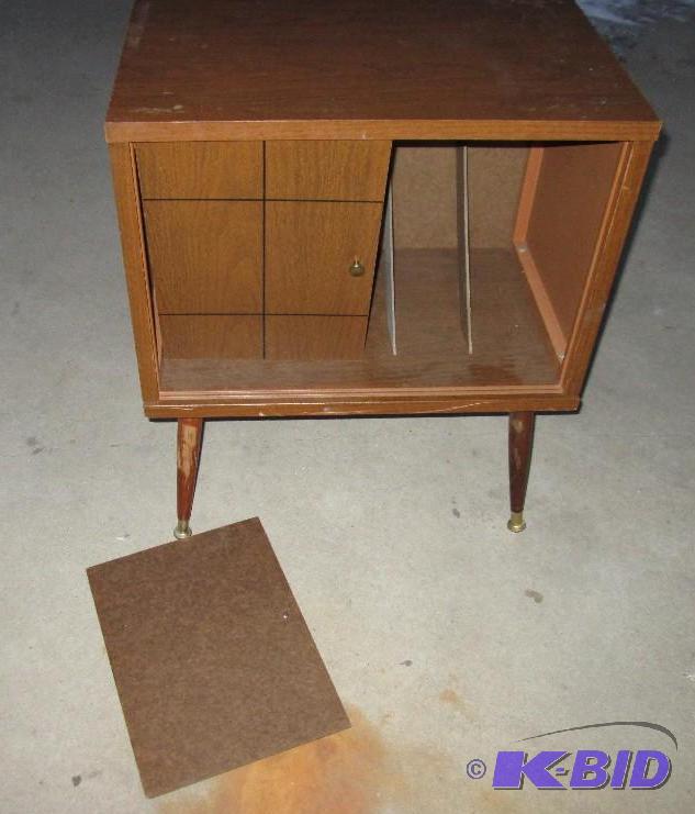 lot 88 image: wooden TV stand with storage compartment unde...
