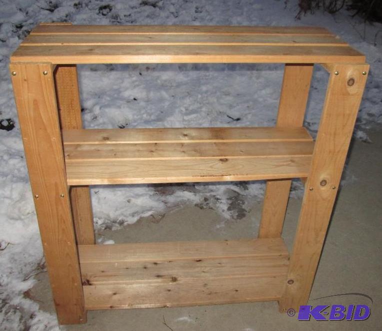 lot 90 image: wooden shelf...