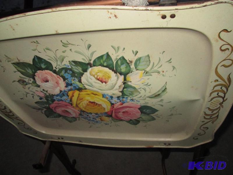 lot 93 image: set of 4 vintage serving tables...