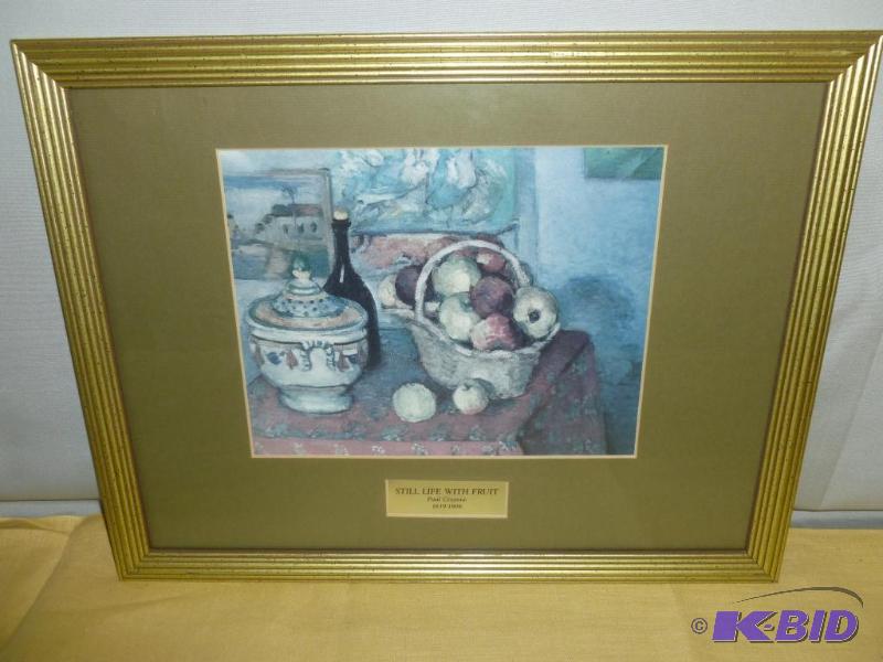 lot 102 image: Nice Paul Cezanne " Still Life With Frui...