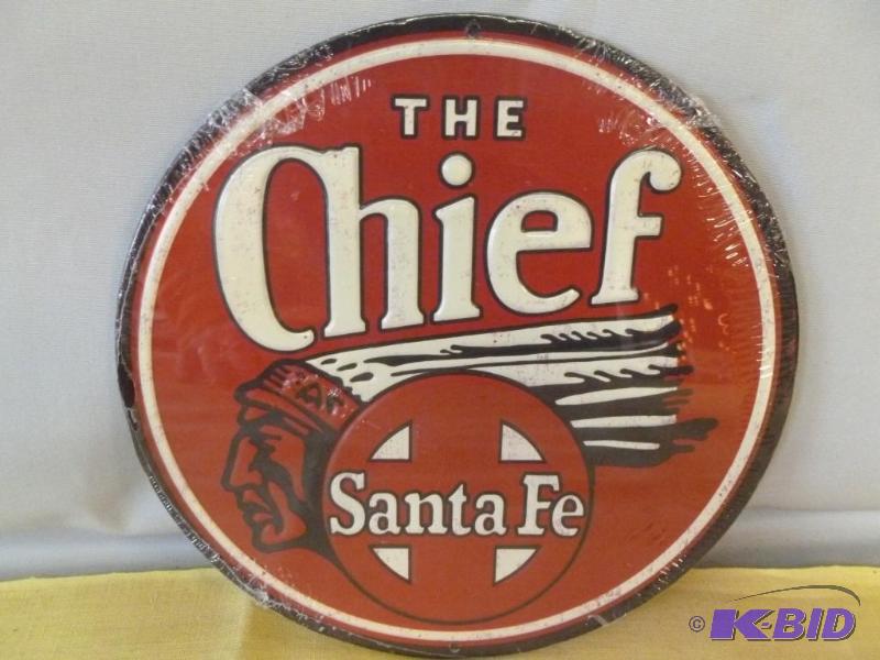 lot 20 image: Santa Fe - The Chief heavy gage embossed meta...