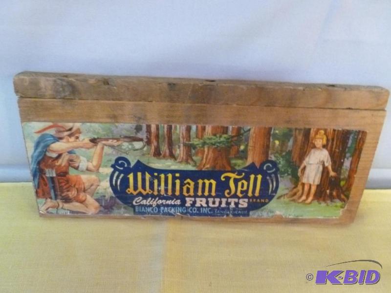 lot 27 image: Vintage William Tell - California Fruits wood...