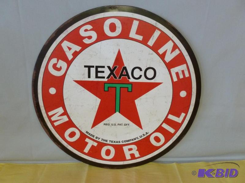 lot 3 image: Large Collectible Texaco Gasoline - Motor Oil...