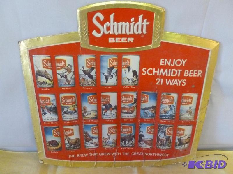 lot 38 image: Vintage Schmidt - Embosograph Foiled Beer Wil...