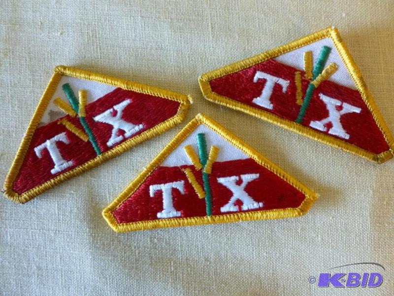 lot 58 image: Lot of three vintage TX jacket patches that m...