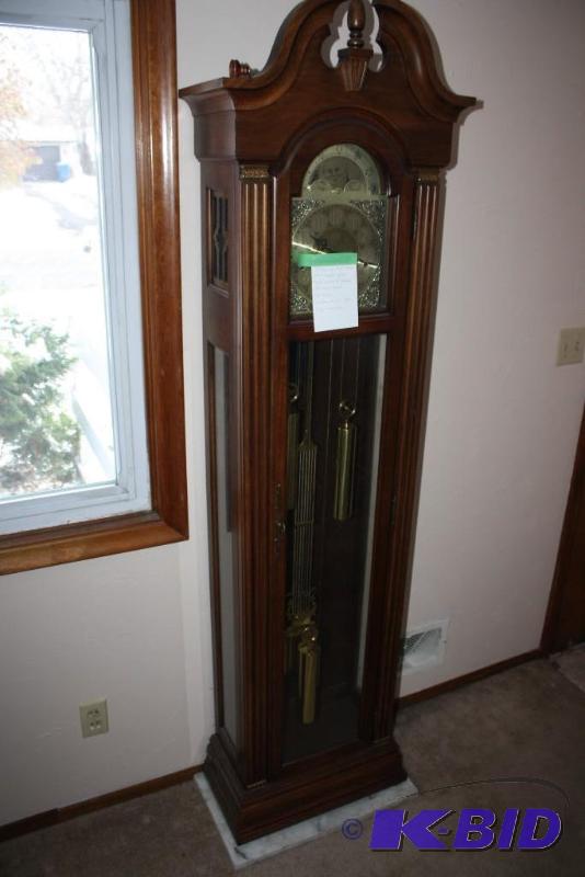 Vintage Grandfather Clock wBrass Parts
