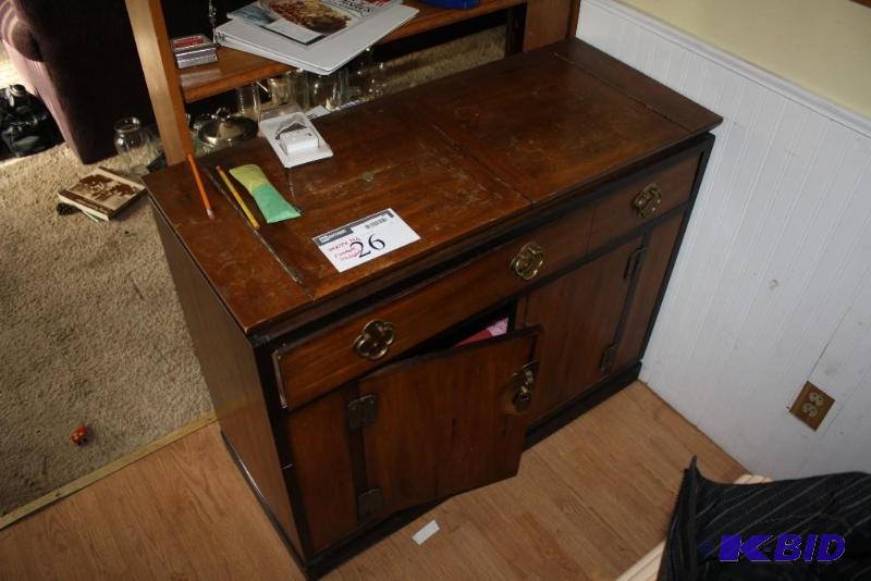 Vintage Wooden Bench wFold Out Ends