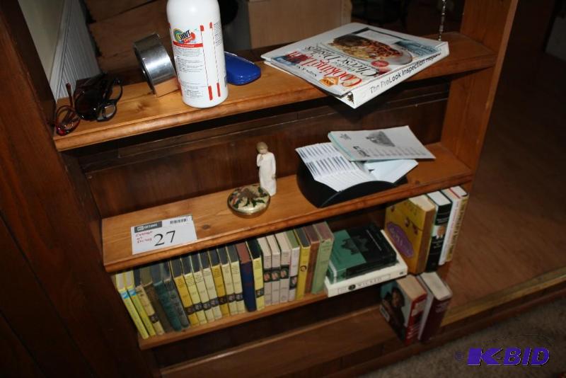 Shelving Unit Includes Books & Miscellaneous Contents
