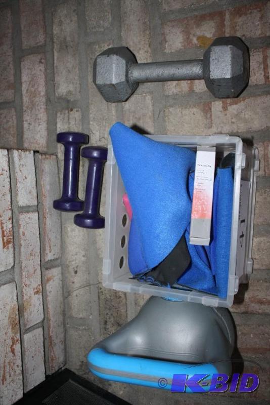 Fitness Lot Including Barbells, Kettle Bell, And More.