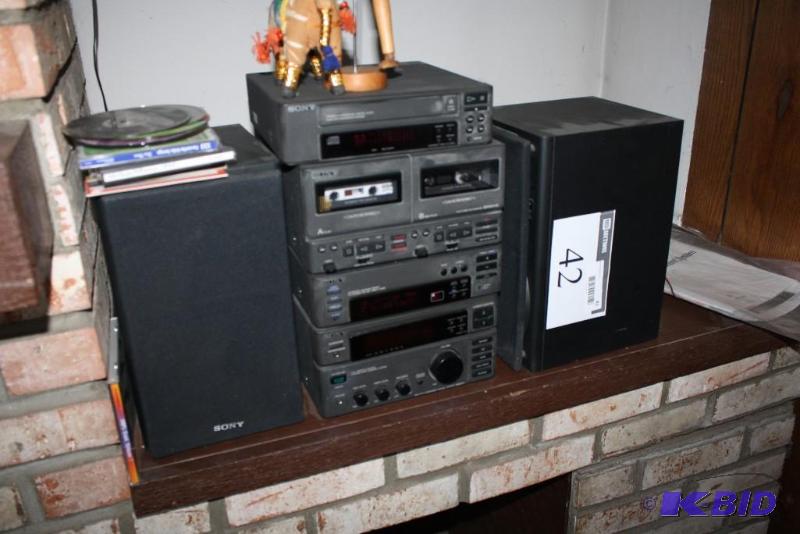 Sony Cassette & VCR Player wSpeakers & Miscellaneous Figurines