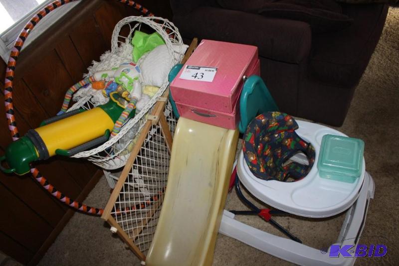 Bouncing Crib, Small Plastic Slide, Toy Periscope, And More.