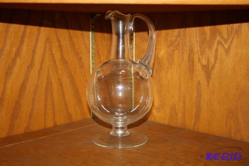 Shelf COntents Including Mug, Glass VasePitcher, Decorative Ceramic Pitcher & More.
