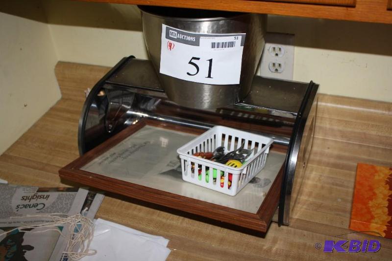 Metal Bowl, Framed Picture, Box of Forks, And More.