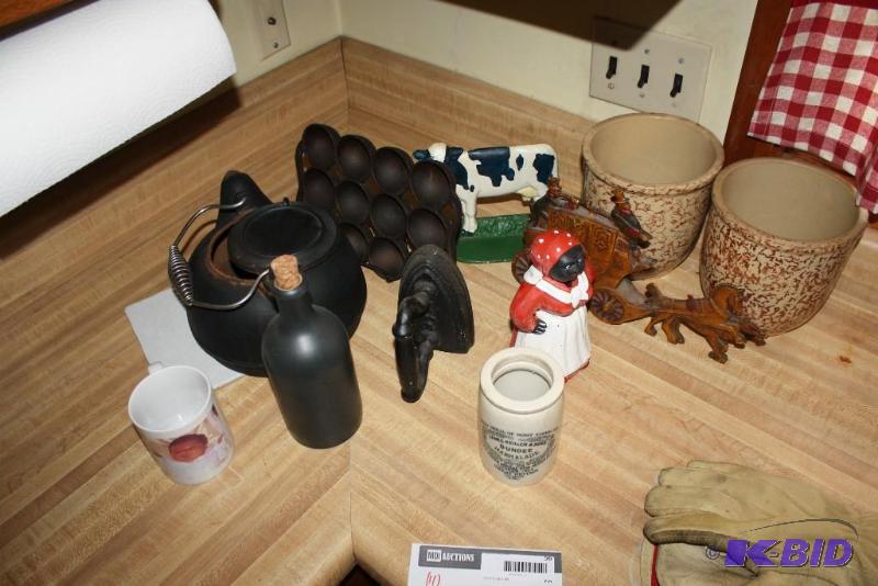 Decroative Vintage Jars, Lady Figurine , Rural Animal Figurines, And More.