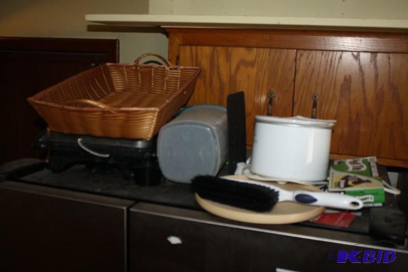 Wicker Basket, Dust Broom, Tupperware, And More.