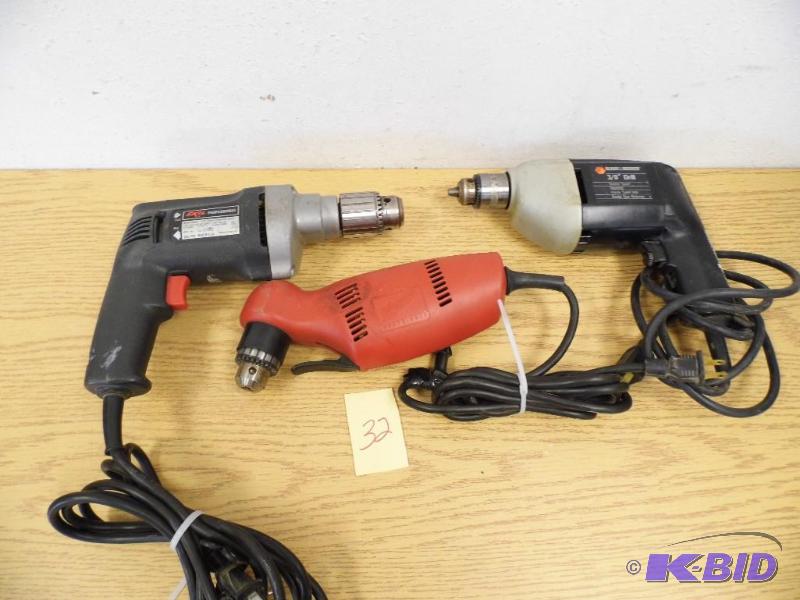 Skil, Black & Decker and Milwaukee Drills