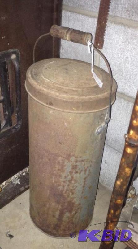 Late Addition - Metal Can with Lid about 30 inches tall