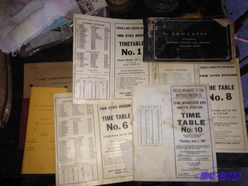 Lare Addition Lot of Paper Rail Road Items