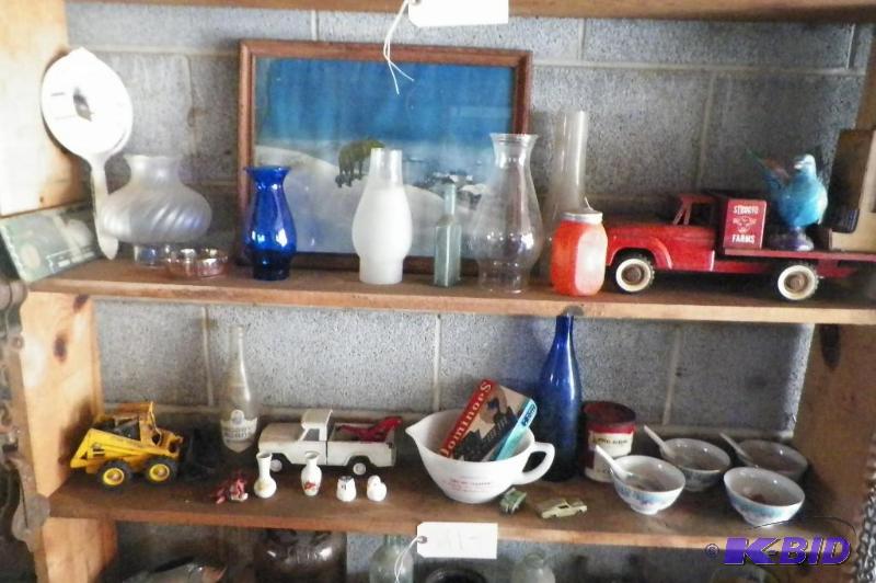 All items on 2 shelves