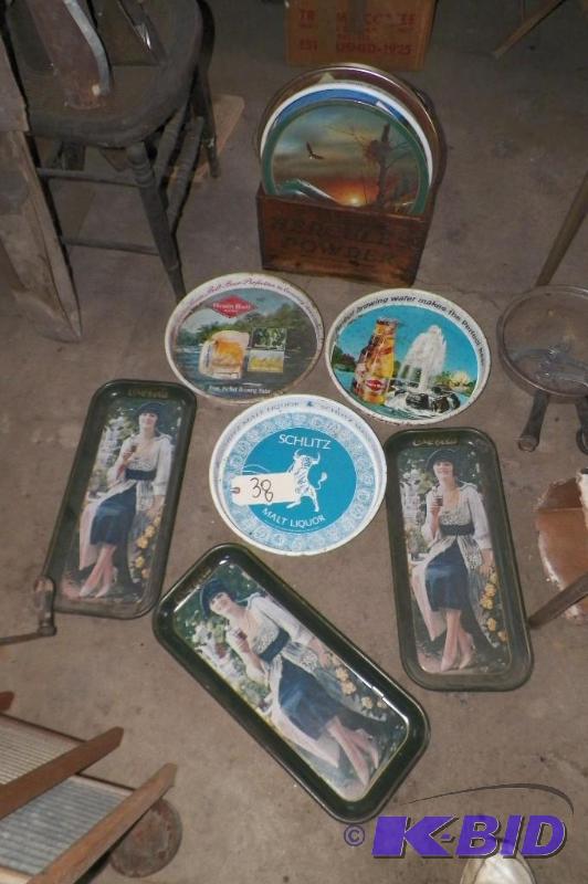 Lot of Trays in old Powder Box