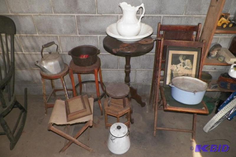 Chairs and items shown