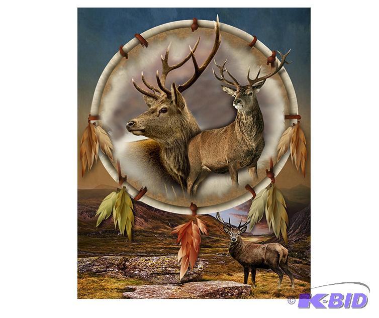 Deer Dream Catcher Fun Fur Throw