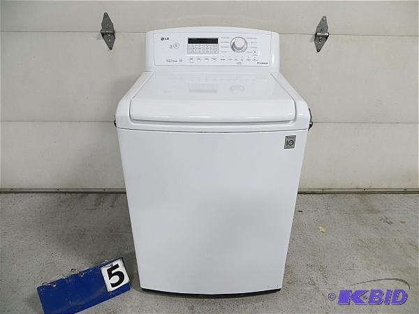 lot 5 image: LG WT4870CW White 27&quot Top load Washer wi...