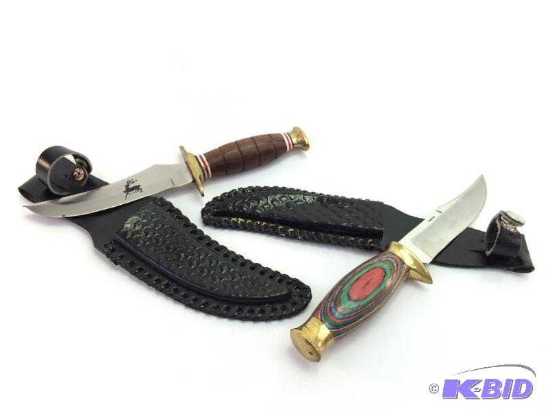 Two Knives - Fixed Blades - 5 12 Blades with Sheaths
