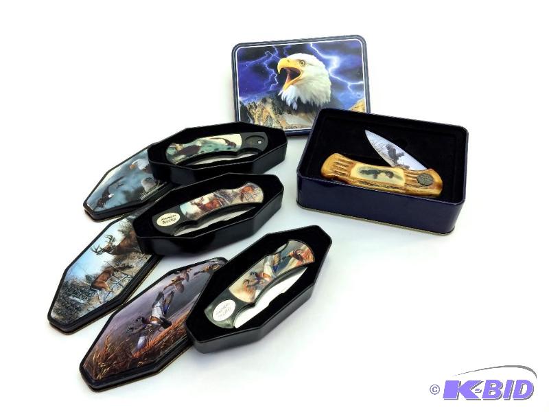 Four Folding Commemorative Knives